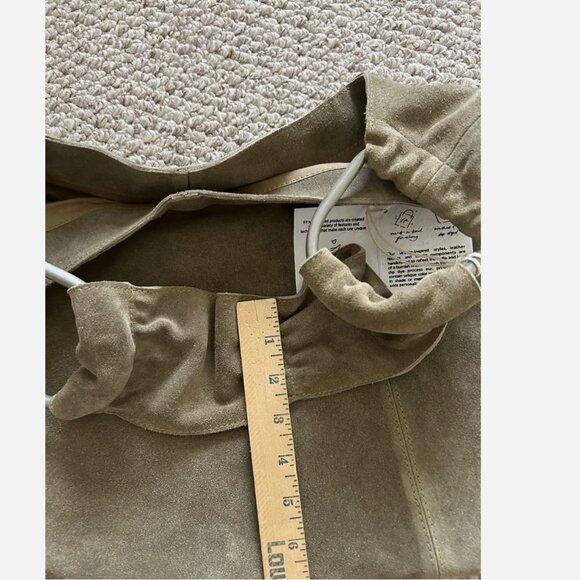 Free People NWT Bobbi Slouch Suede Leather Sand Color Tote - Picture 10 of 11